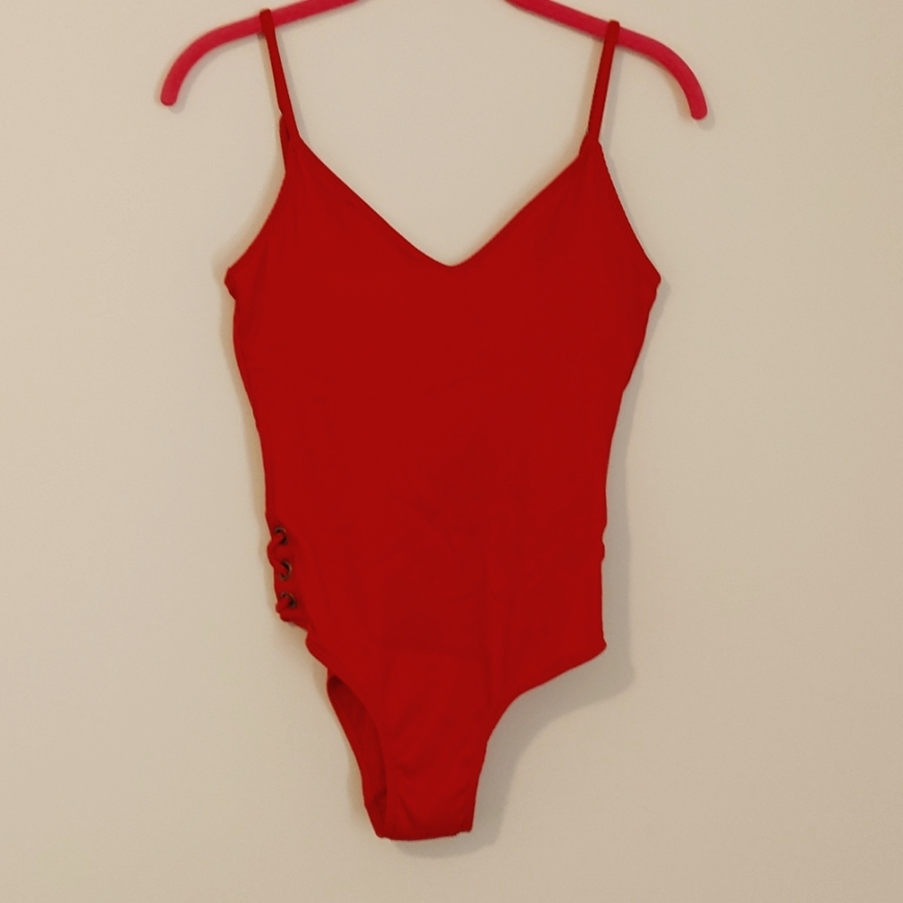 SOLD   *New*TRUE CRAFT Rio Ribbed lace-up bathing suit, NEW w/out tags!!!
